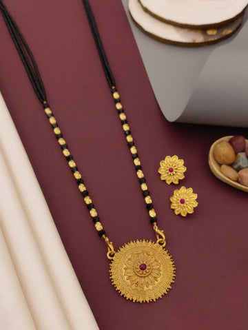 Antique Finish Mangalsutra with Matching Ethnic Earrings (MS29 p-SCD)