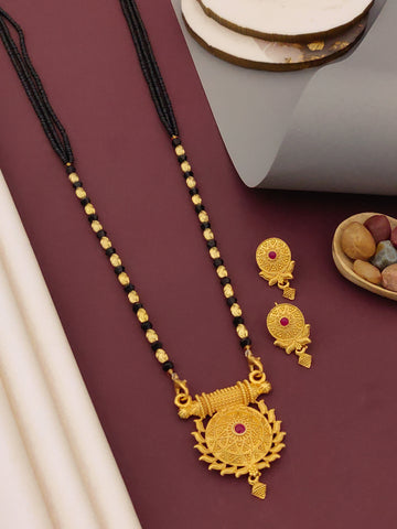 Elegant Ethnic Mangalsutra Necklace Set for Women (MS2P-scd)