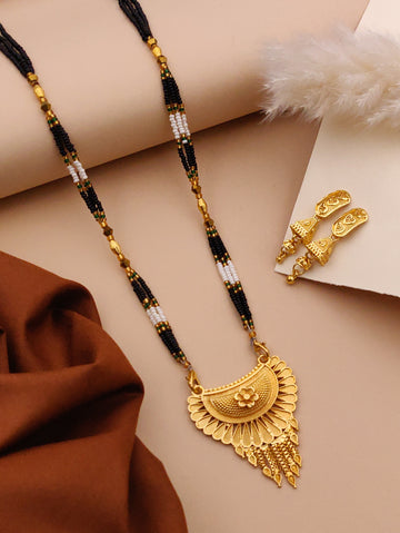 Classic Traditional Mangalsutra Set with Floral Pendant(X23-WCD-JK1)