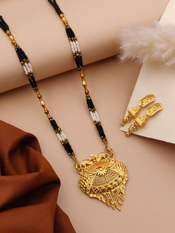 Classic Traditional Mangalsutra Set with Floral Pendant(X26-WCD-JK1)