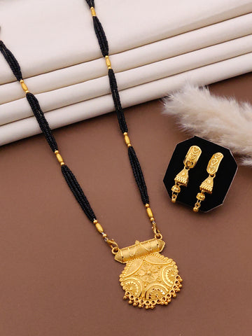 Classic Traditional Mangalsutra Set with Floral Pendant(X5-CCD-JK1)