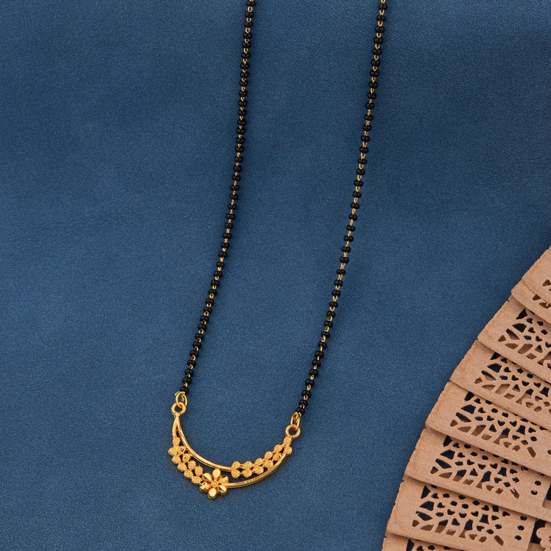 Traditional Gold-Toned Designer Mangalsutra Necklace for Women (sm41)