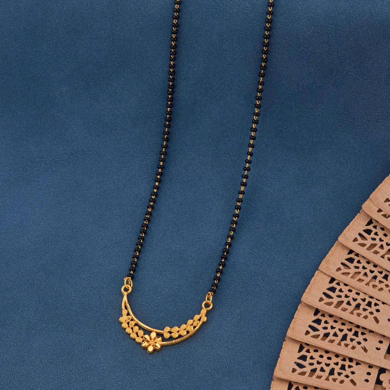 Traditional Gold-Toned Designer Mangalsutra Necklace for Women (sm41)