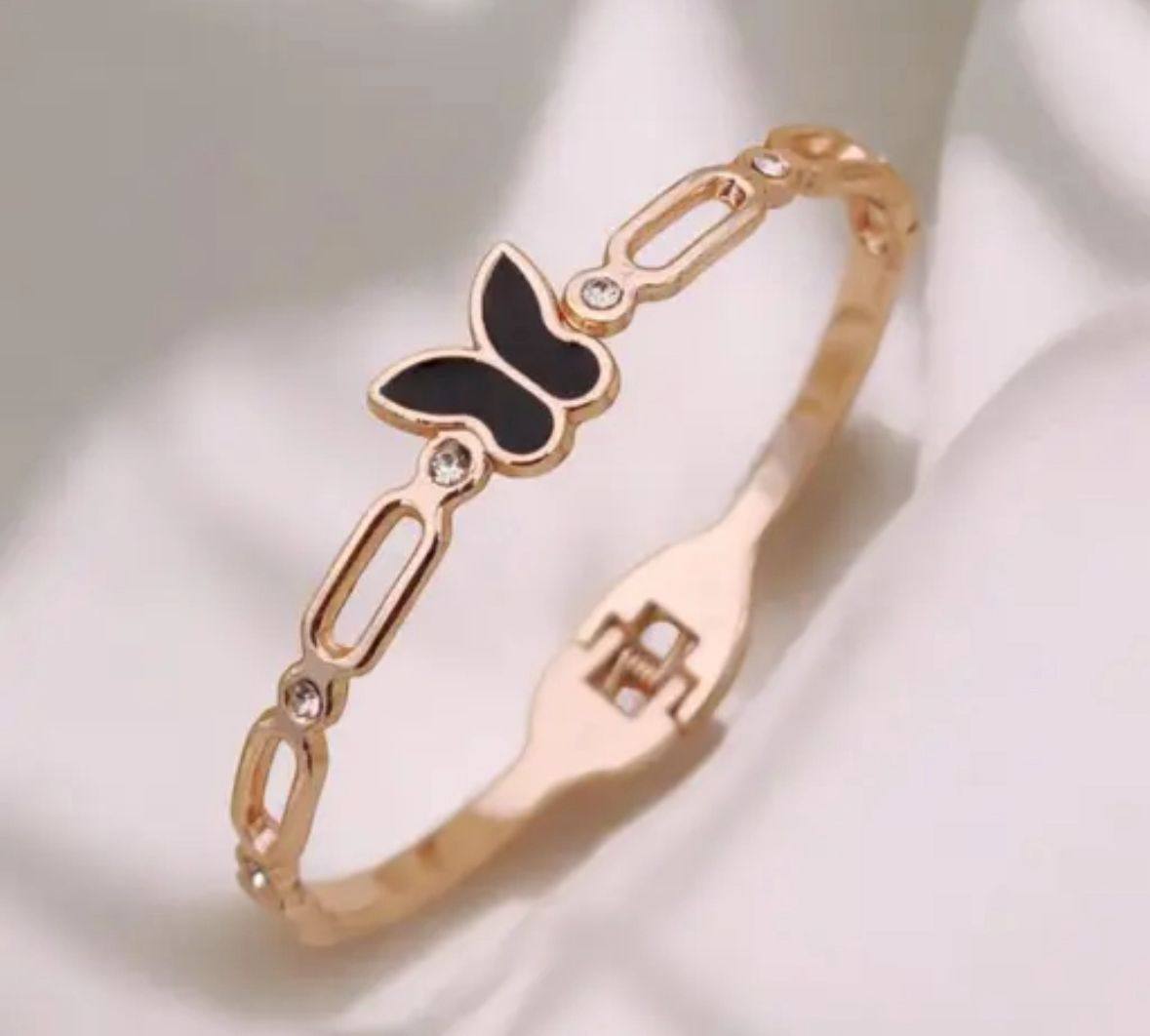 Modern Rose Gold Free Size Fashion Bracelet (BG3 RG)