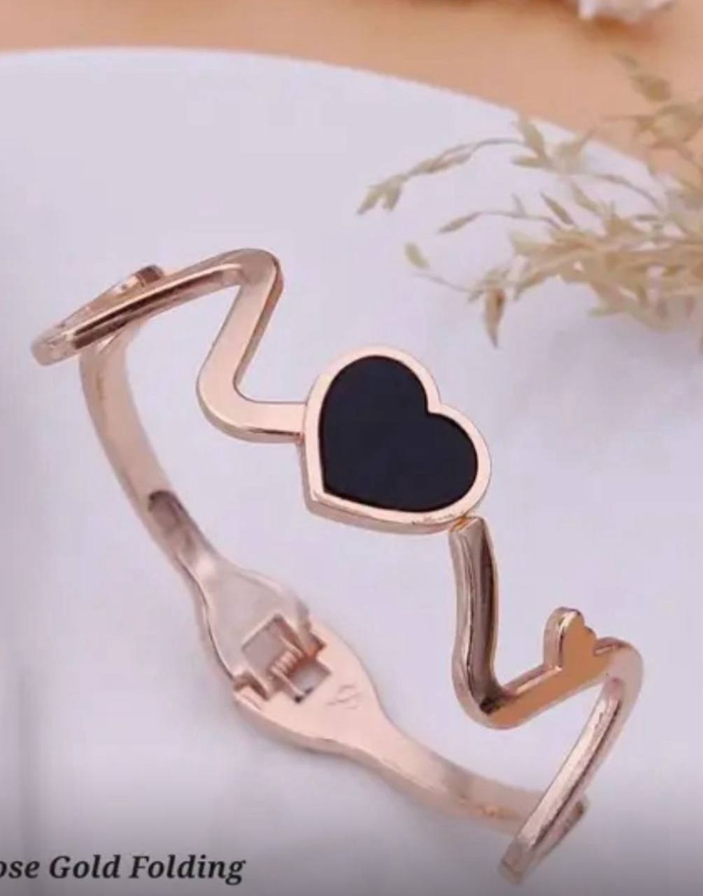 Modern Rose Gold Free Size Fashion Bracelet (BG6 RG)