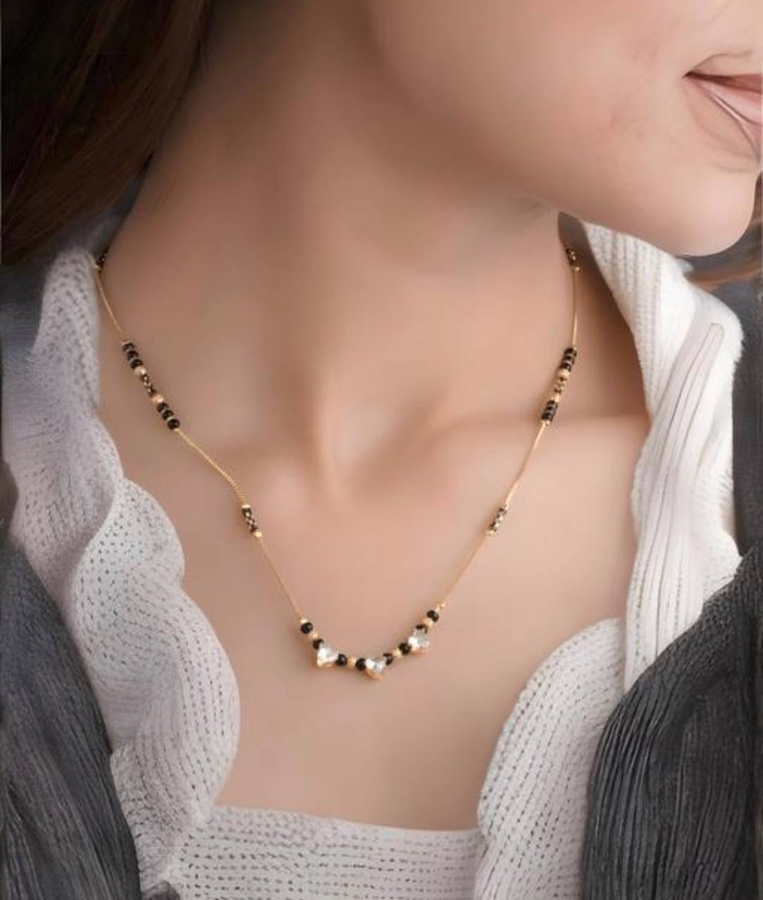 Elegant Bridal & Daily Wear Mangalsutra Necklace (ZNX-23)
