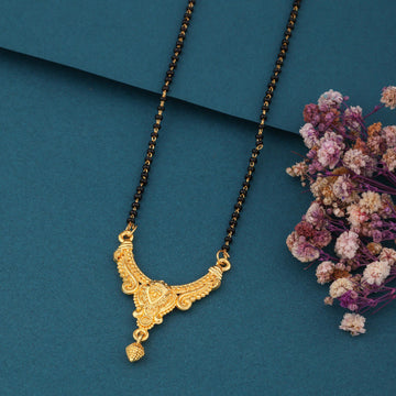 Traditional Gold-Toned Designer Mangalsutra Necklace for Women (sm6)