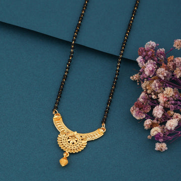 Traditional Gold-Toned Designer Mangalsutra Necklace for Women (sm9)
