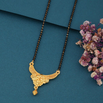 Traditional Gold-Toned Designer Mangalsutra Necklace for Women (sm12)