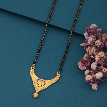 Traditional Gold-Toned Designer Mangalsutra Necklace for Women (sm15)