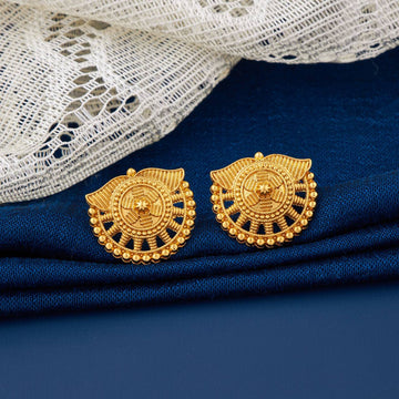 Traditional Gold Plated Designer Stud Earrings for Women (K8)