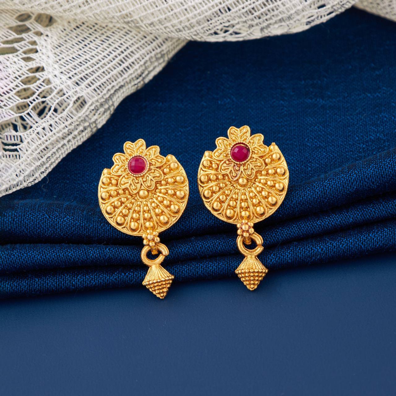 Traditional Gold Plated Designer Stud Earrings for Women (K11)