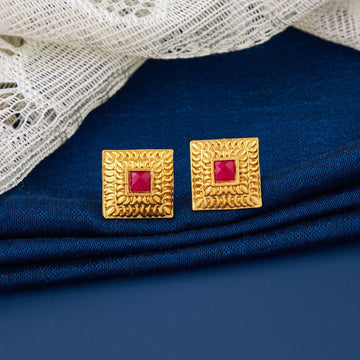 Traditional Gold Plated Designer Stud Earrings for Women (K13)