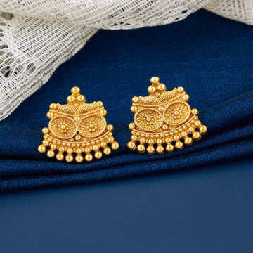 Traditional Gold Plated Designer Stud Earrings for Women (K14)