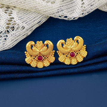 Traditional Gold Plated Designer Stud Earrings for Women (K16)