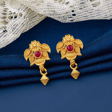Traditional Gold Plated Designer Stud Earrings for Women (K25)