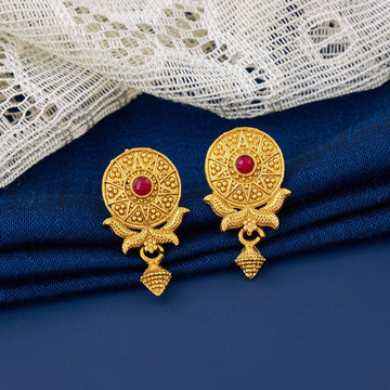 Traditional Gold Plated Designer Stud Earrings for Women (K28)