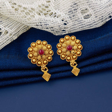 Traditional Gold Plated Designer Stud Earrings for Women (K30)