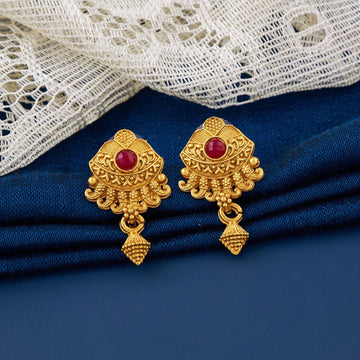 Traditional Gold Plated Designer Stud Earrings for Women  (K35)