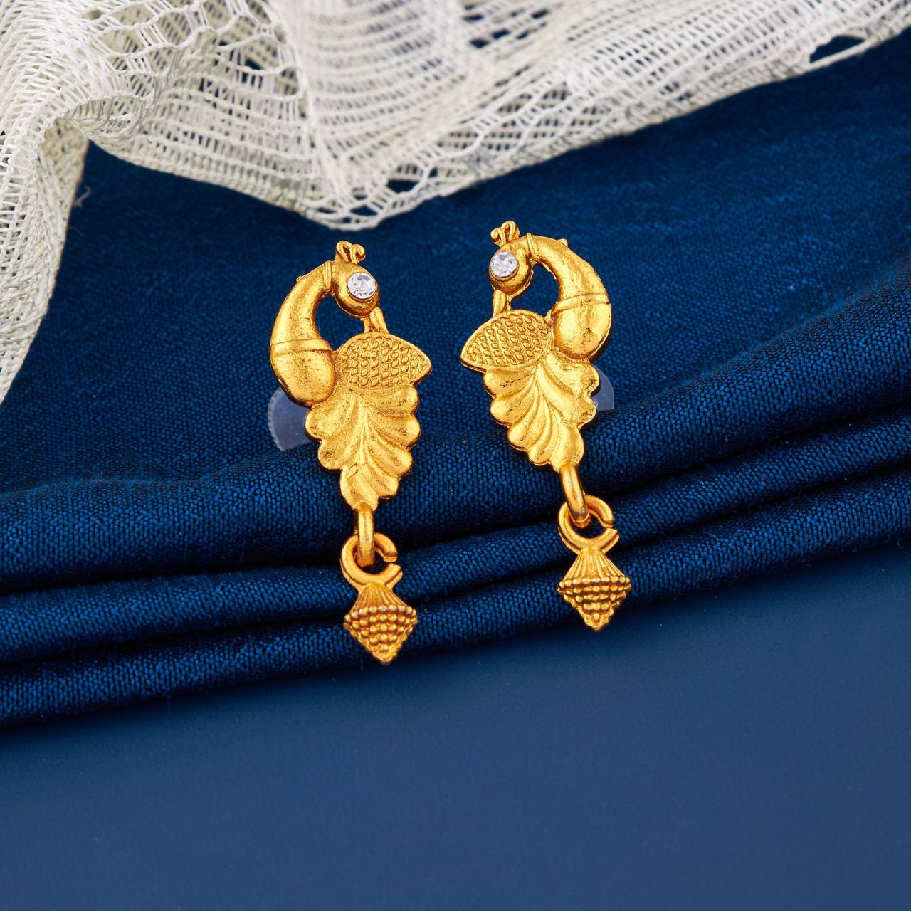Traditional Gold Plated Designer Stud Earrings for Women (K42)